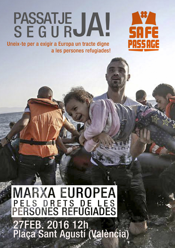 MARXA EUROPEA #27F PELS DRETS DE LES PERSONES REFUGIADES #SafePassage