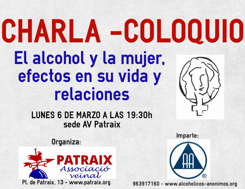 Charla “El alcohol y la mujer, efectos en su vida y relaciones”