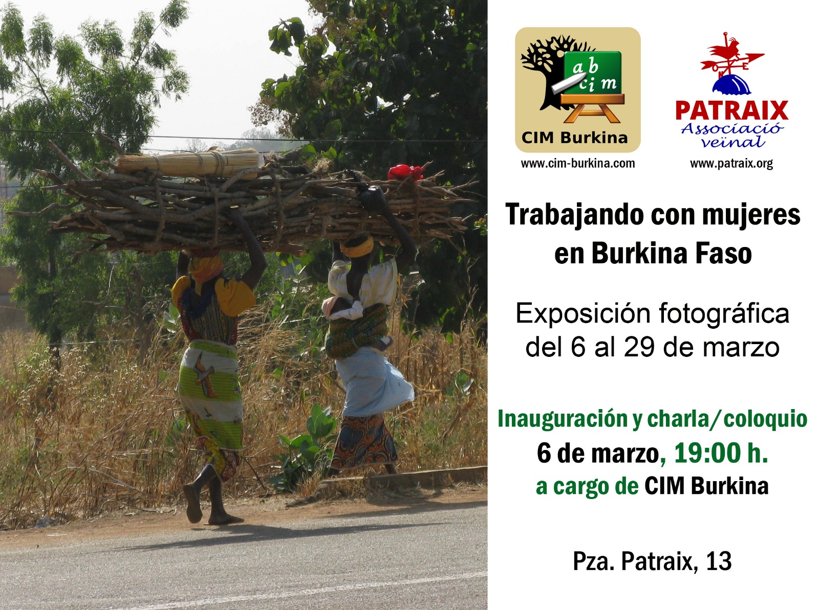 Trabajando con mujeres en Burkina Faso, charla y exposición fotográfica