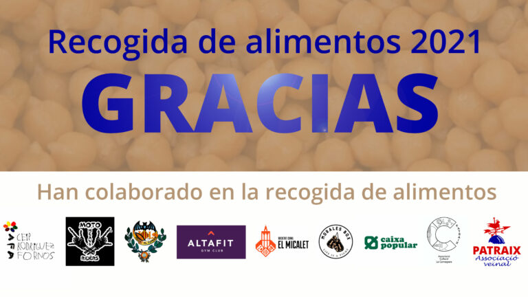 Recogida alimentos Asociación vecinal Patraix