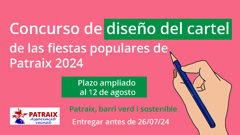 Concurso de diseño del cartel de fiestas populares de Patraix 2024